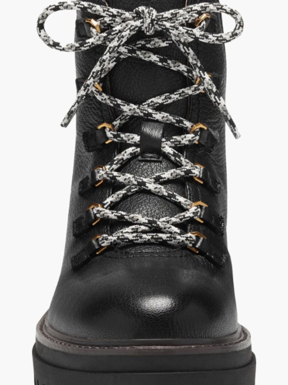 NWT LOUISE ET CIE Women's Black Sheena Lace Up Combat Leather Boots Sz 5.5 - Picture 3 of 11